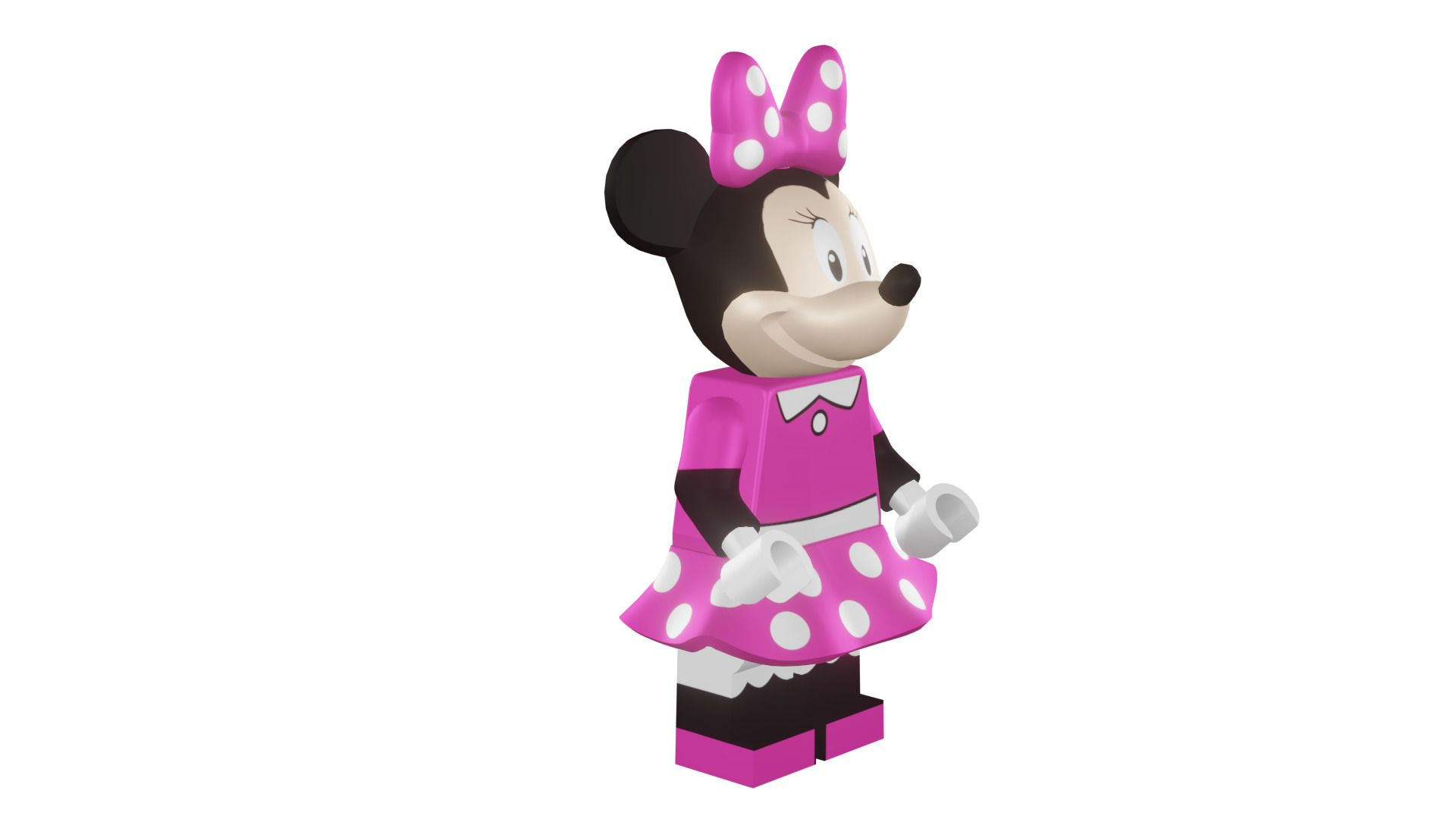 3D print minifigure - 71012-11 Minnie Mouse 3D print model_16