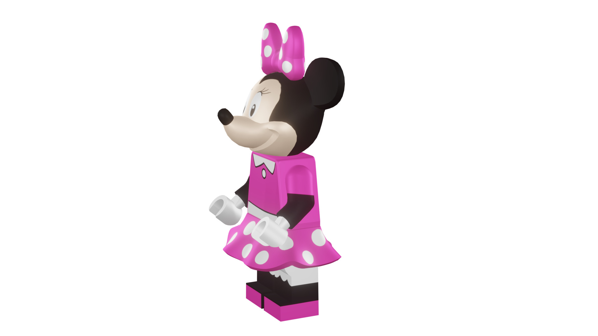 3D print minifigure - 71012-11 Minnie Mouse 3D print model_3