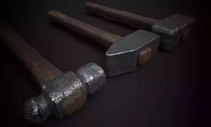 Medieval Blacksmith Hammers - 3D Model Pack
