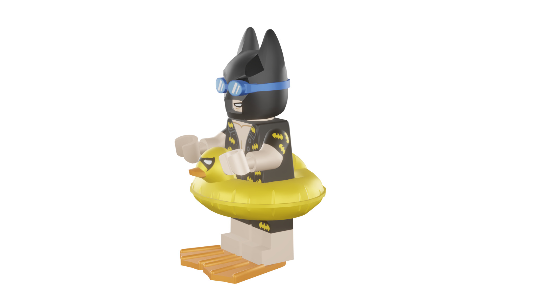 3D print minifigure - 71017-5 Vacation Batman 3D print model_46
