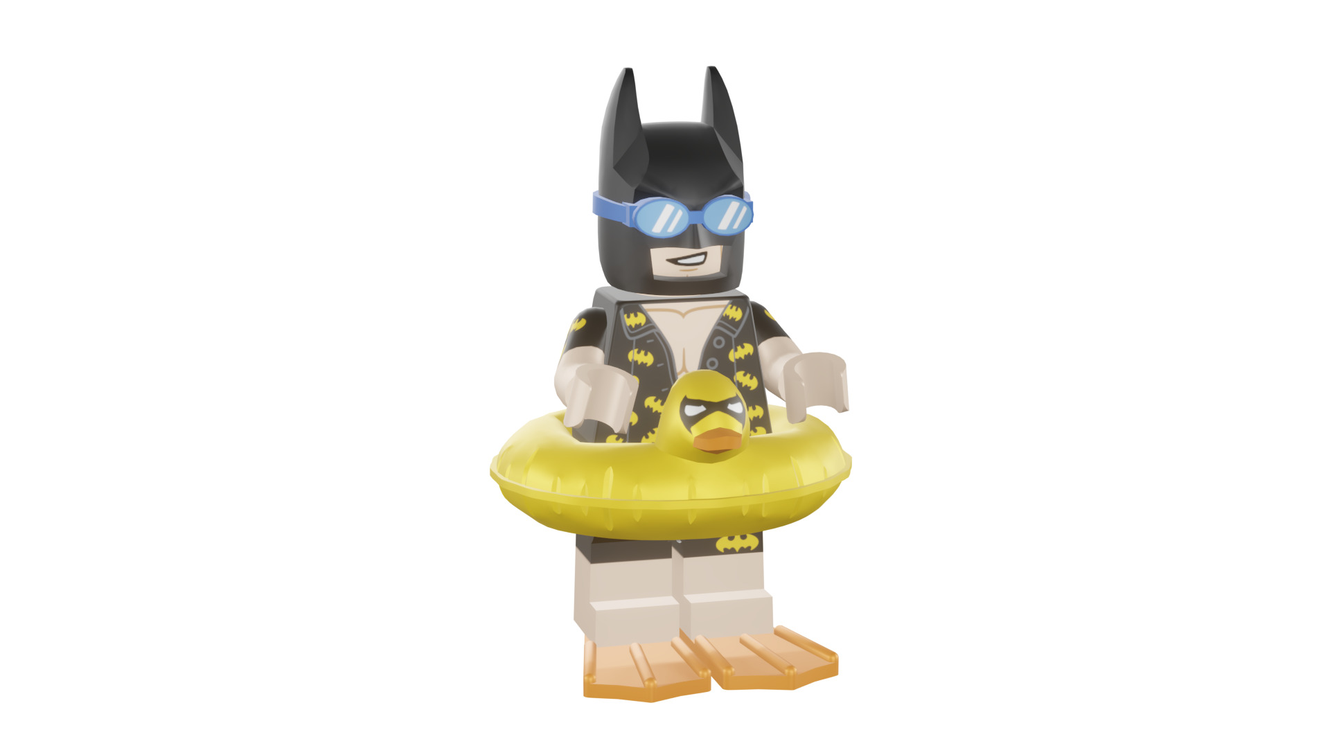 3D print minifigure - 71017-5 Vacation Batman 3D print model_13