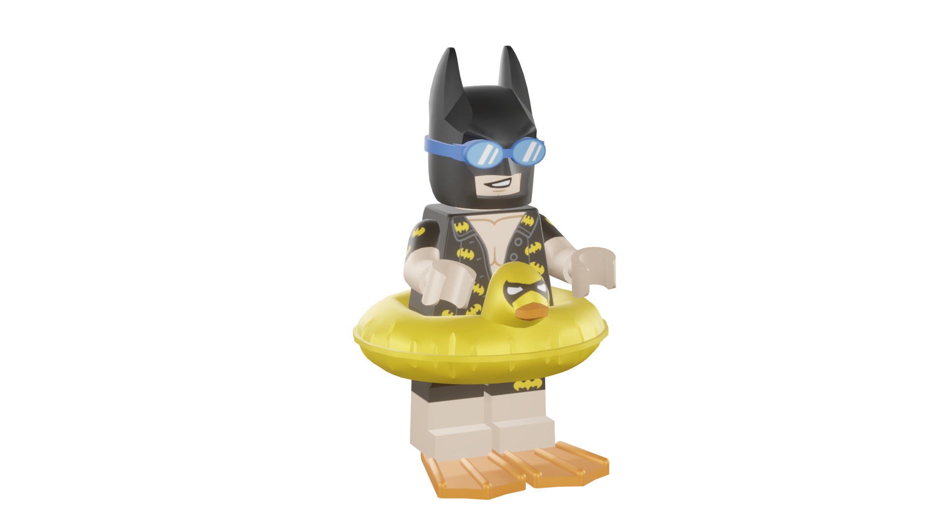 3D print minifigure - 71017-5 Vacation Batman 3D print model_14