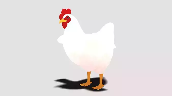 Chicken - Stylized Low-poly 3D model