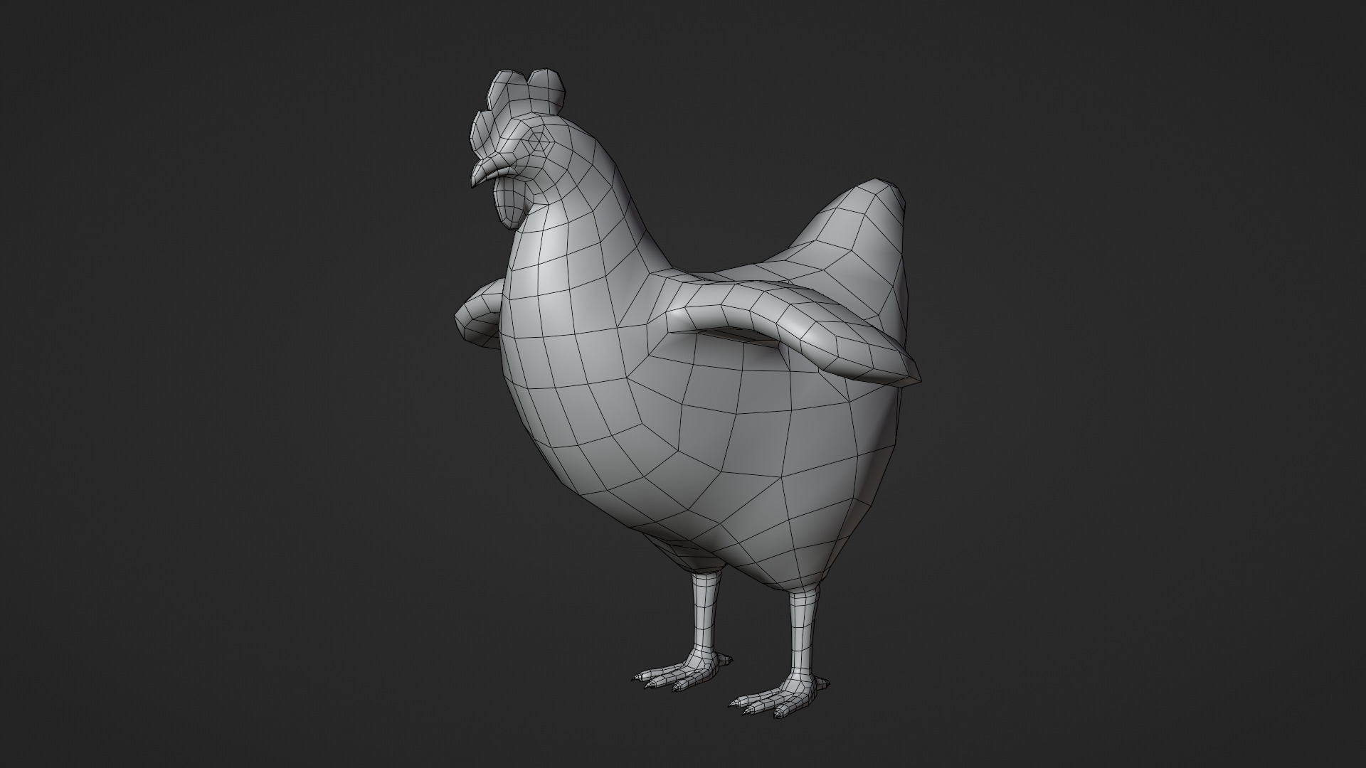 Chicken - Stylized Low-poly 3D model_3