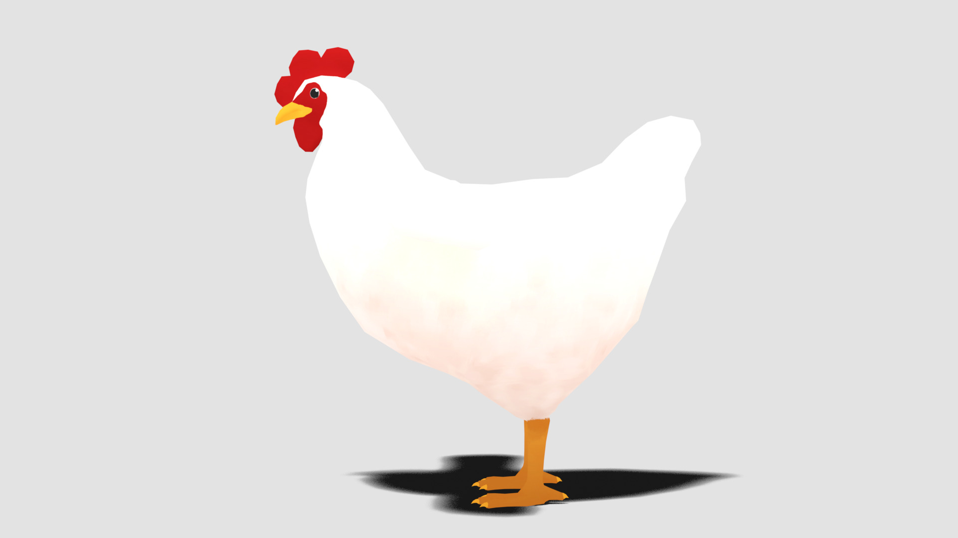 Chicken - Stylized Low-poly 3D model_2
