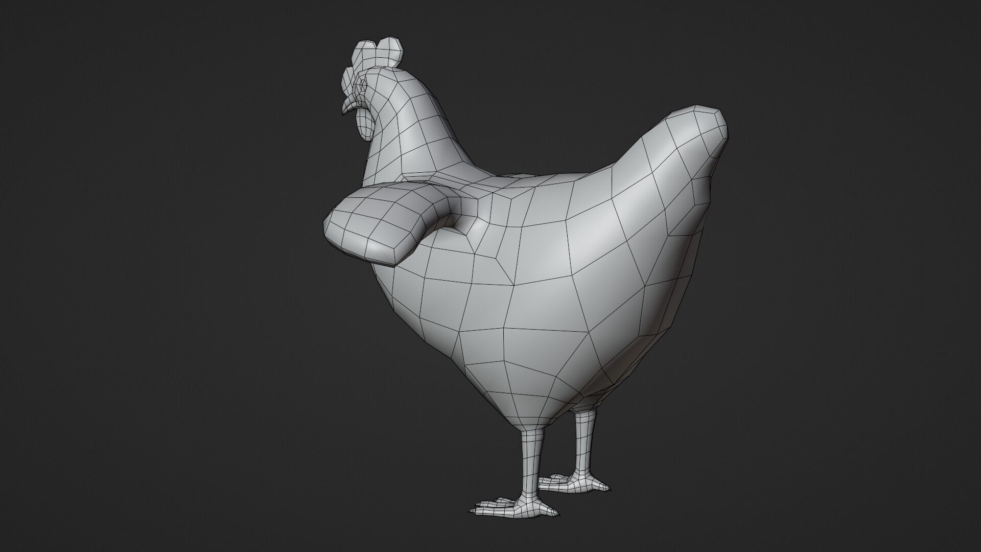 Chicken - Stylized Low-poly 3D model_4