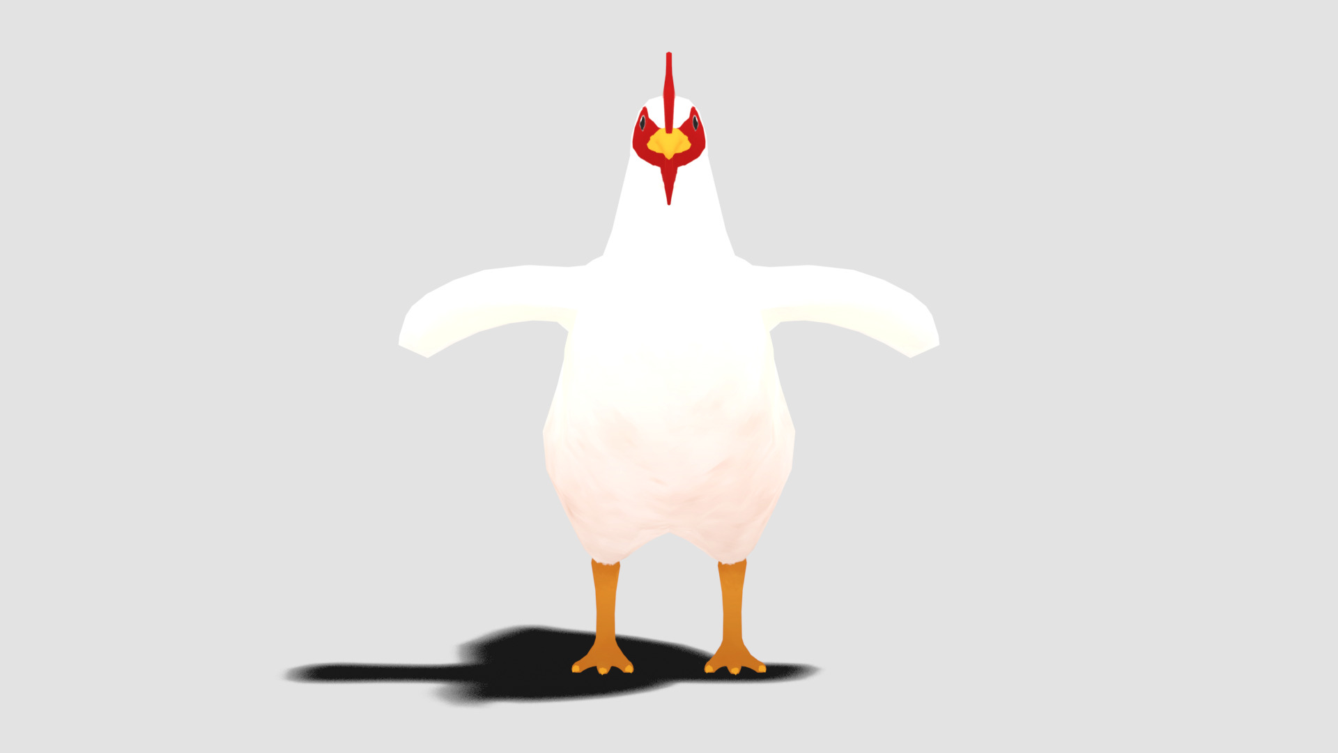 Chicken - Stylized Low-poly 3D model_1