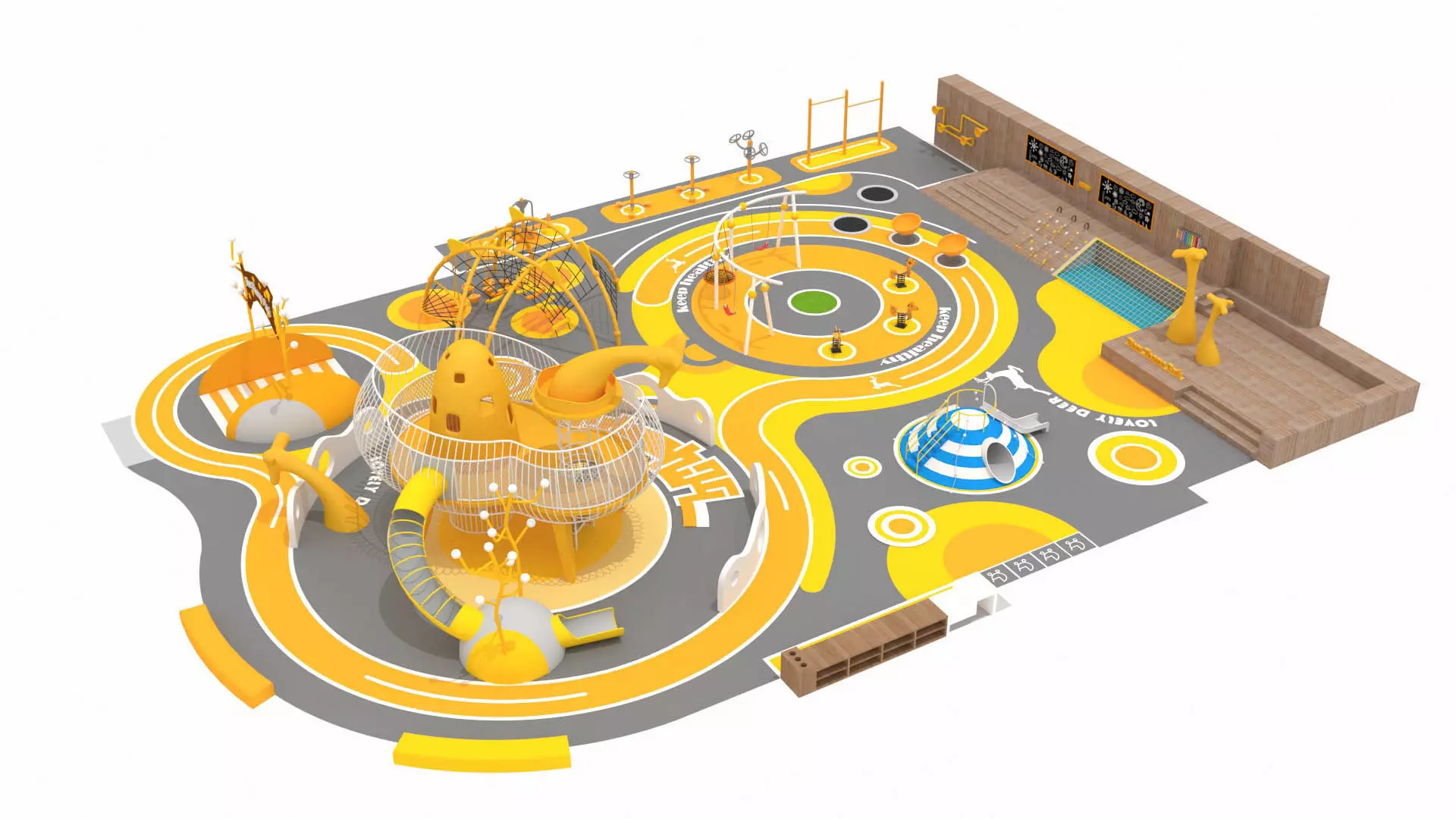 Deer Theme Park 3D model_0