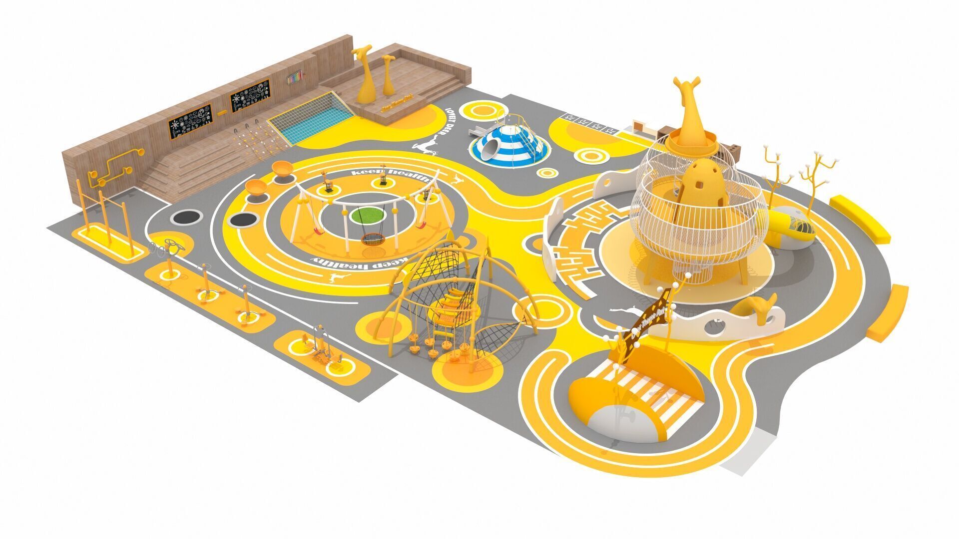 Deer Theme Park 3D model_2