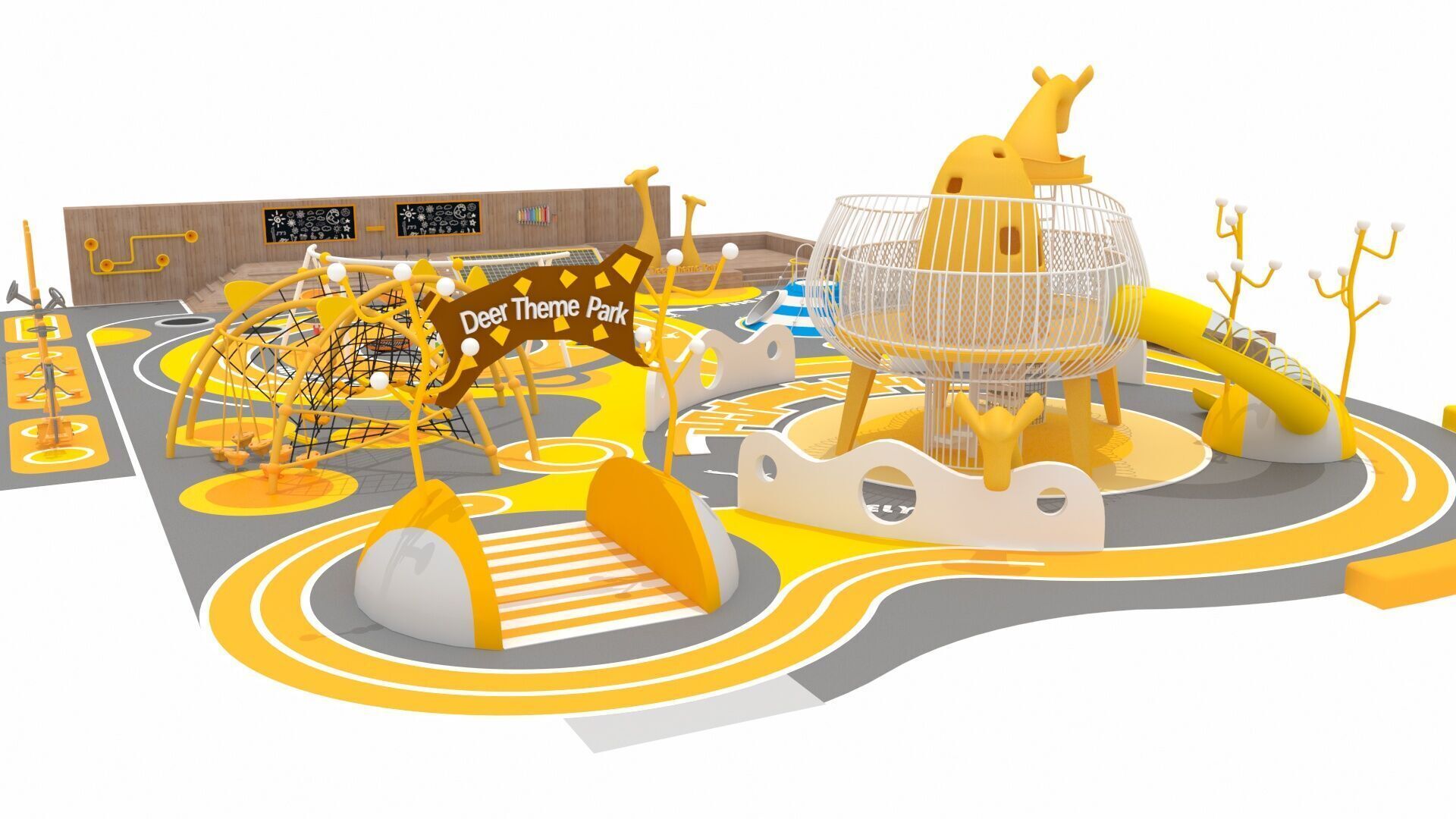 Deer Theme Park 3D model_9