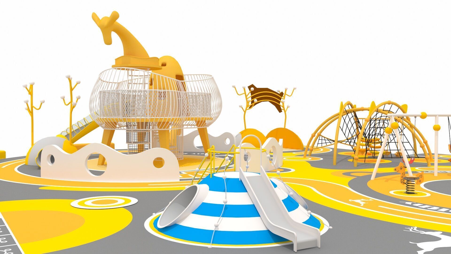 Deer Theme Park 3D model_7