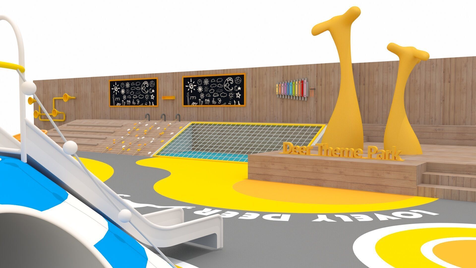 Deer Theme Park 3D model_8