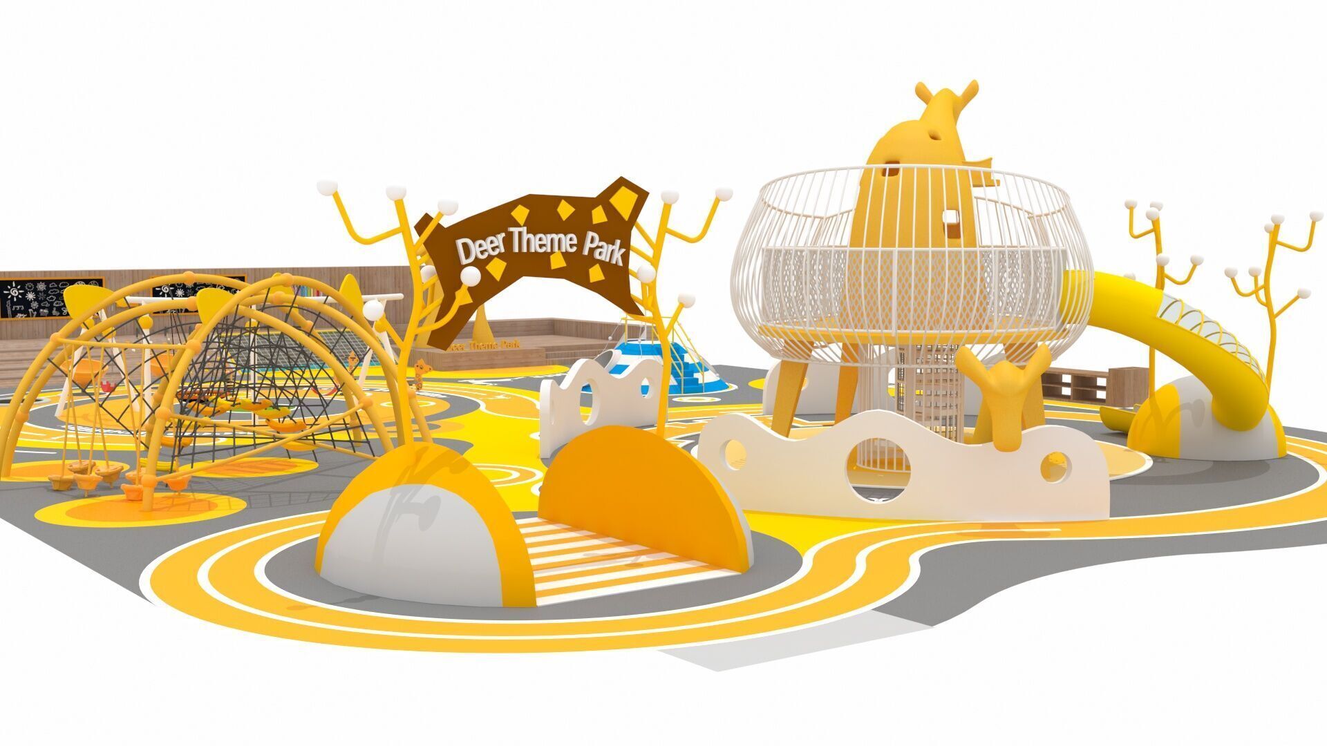 Deer Theme Park 3D model_3