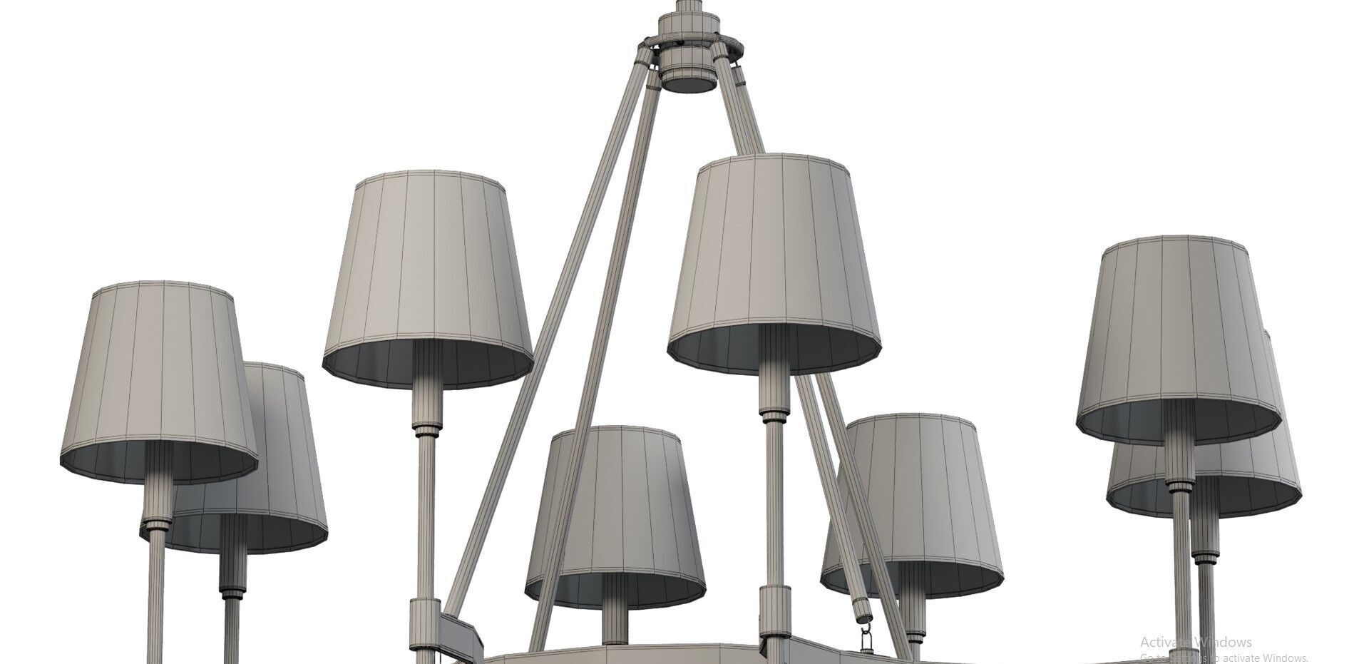 Ralph Lauren - Katie Large Chandelier Low-poly 3D model_11