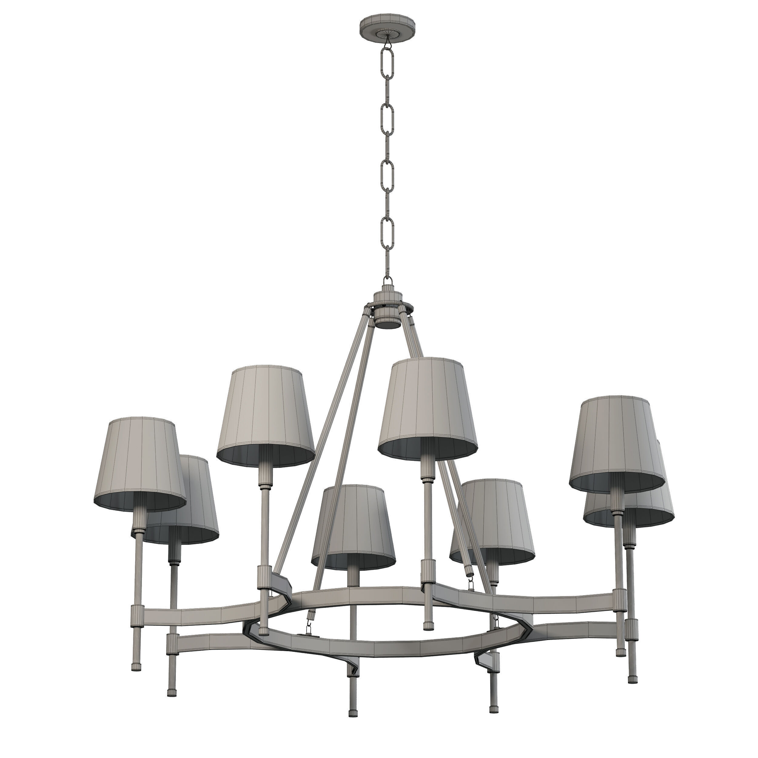Ralph Lauren - Katie Large Chandelier Low-poly 3D model_5