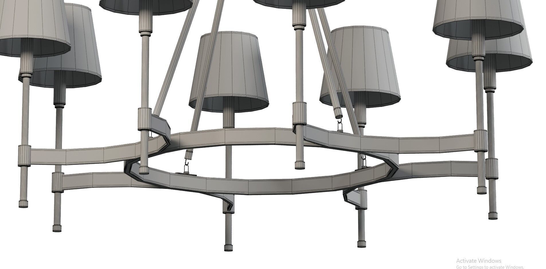 Ralph Lauren - Katie Large Chandelier Low-poly 3D model_10