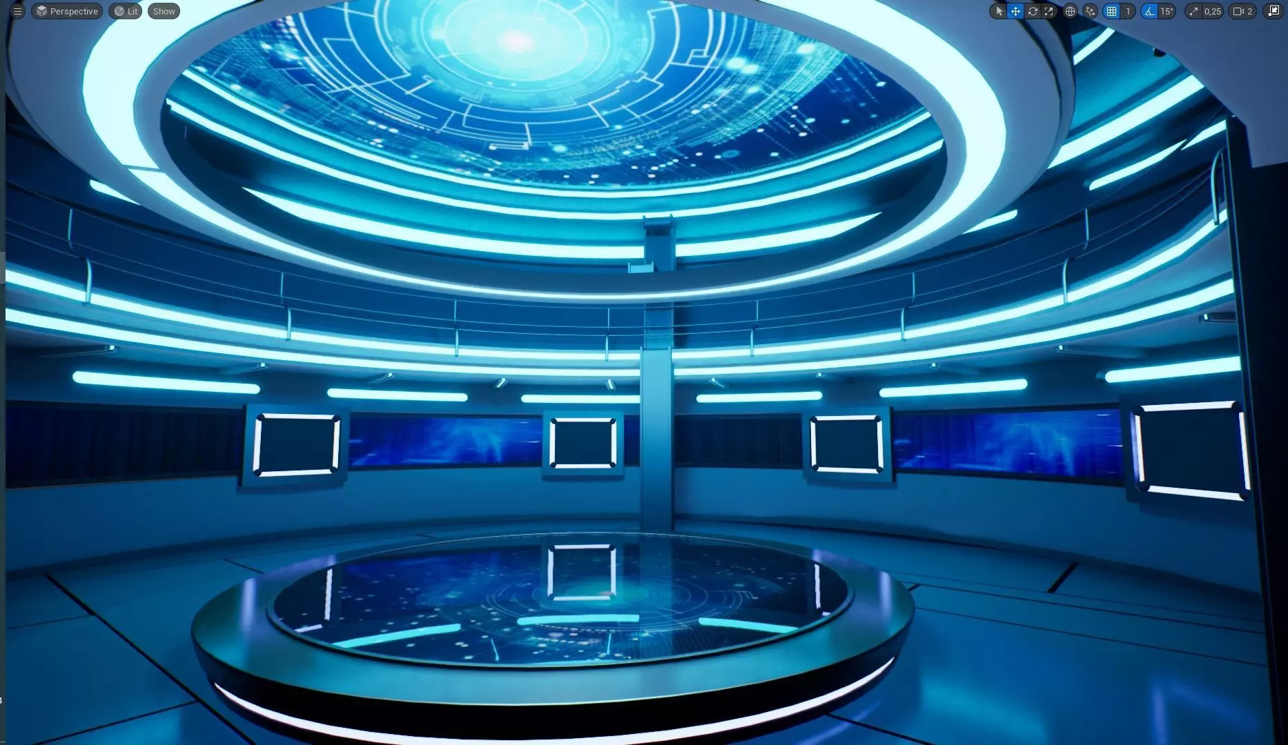 UE5 Virtual Set Low-poly 3D model_0