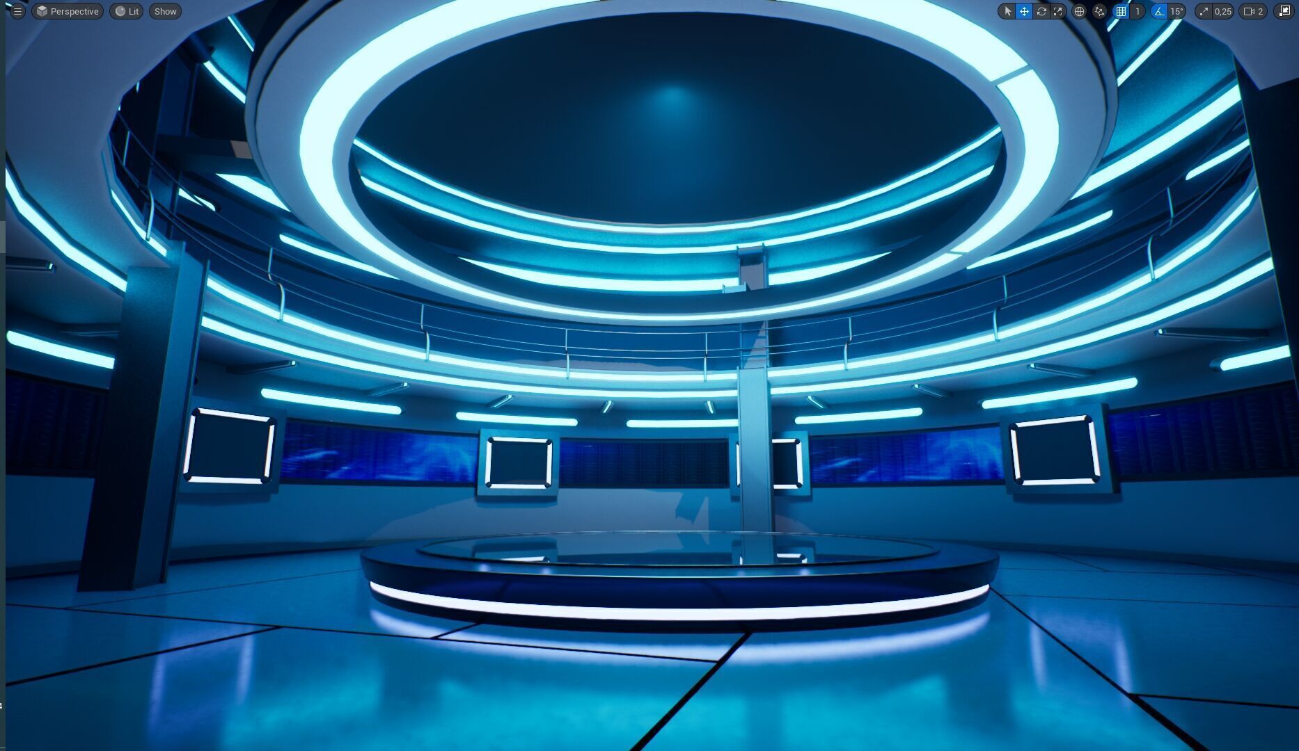 UE5 Virtual Set Low-poly 3D model_14