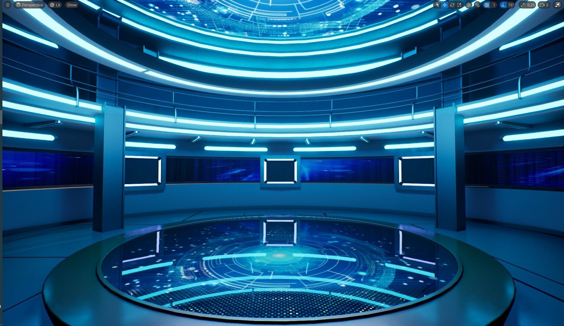 UE5 Virtual Set Low-poly 3D model_1