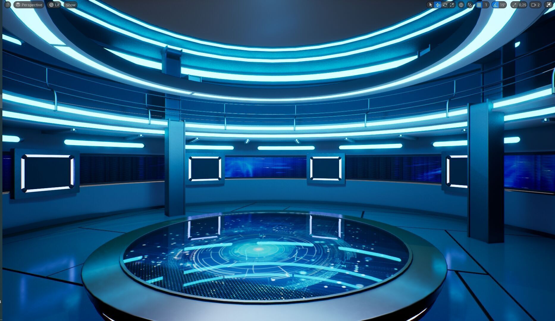 UE5 Virtual Set Low-poly 3D model_15