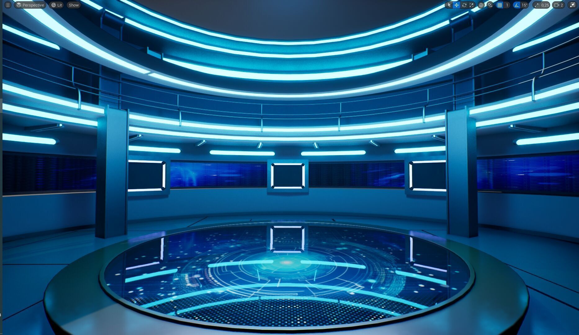 UE5 Virtual Set Low-poly 3D model_10