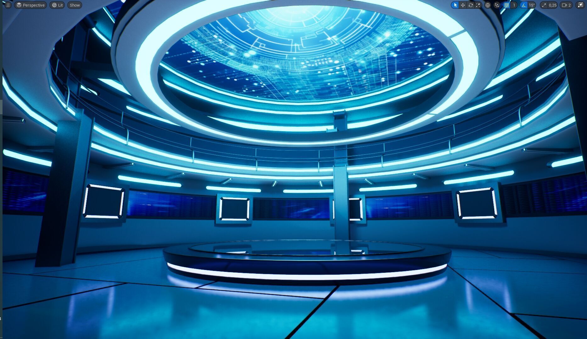 UE5 Virtual Set Low-poly 3D model_3