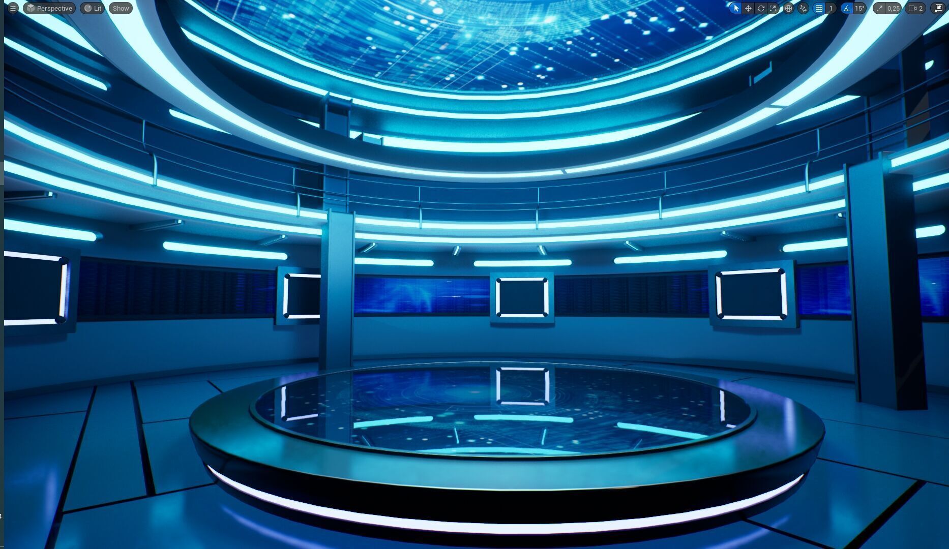 UE5 Virtual Set Low-poly 3D model_4