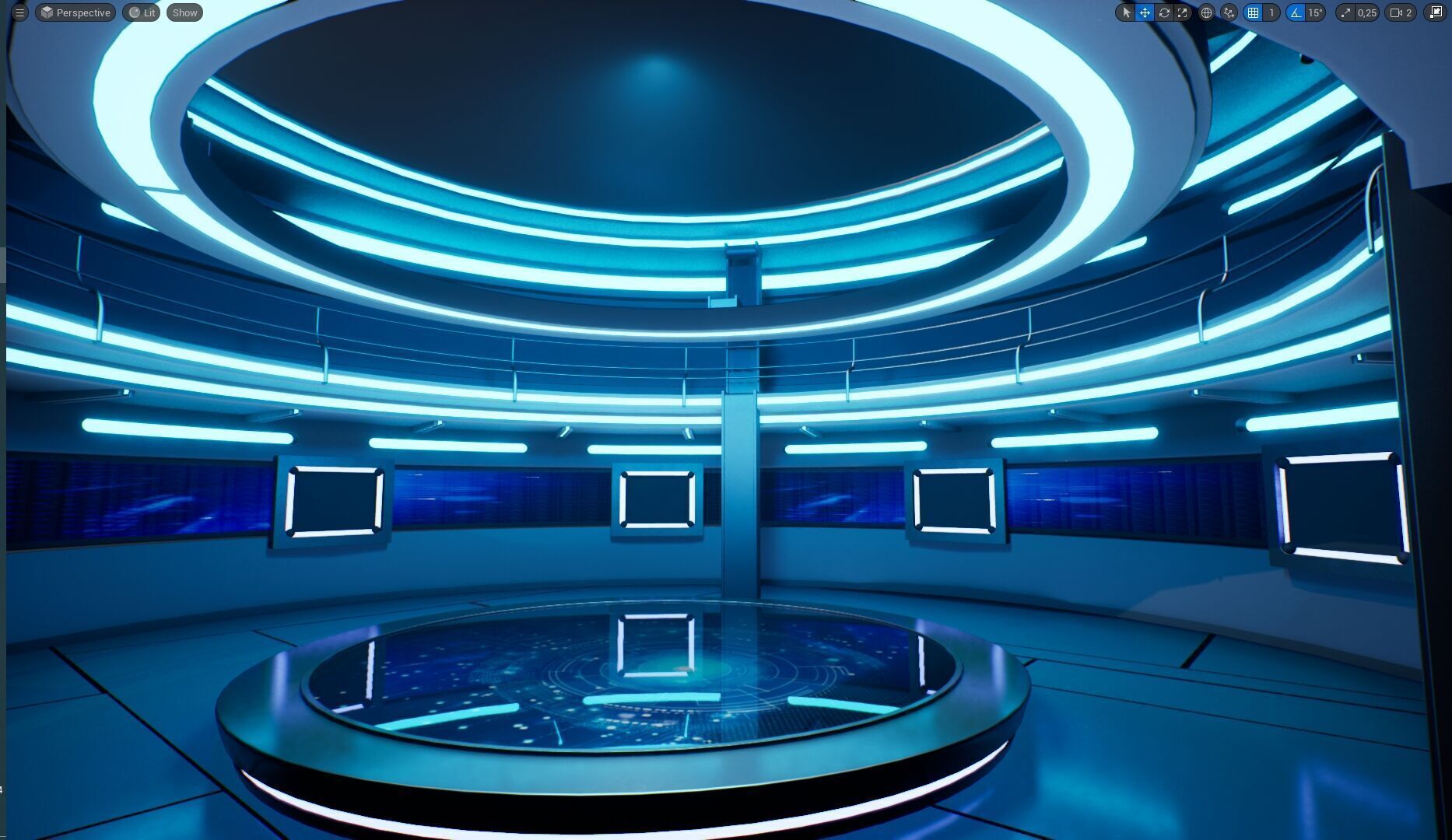 UE5 Virtual Set Low-poly 3D model_8