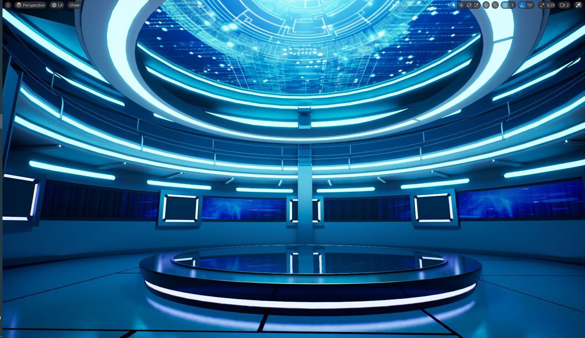 UE5 Virtual Set Low-poly 3D model_2