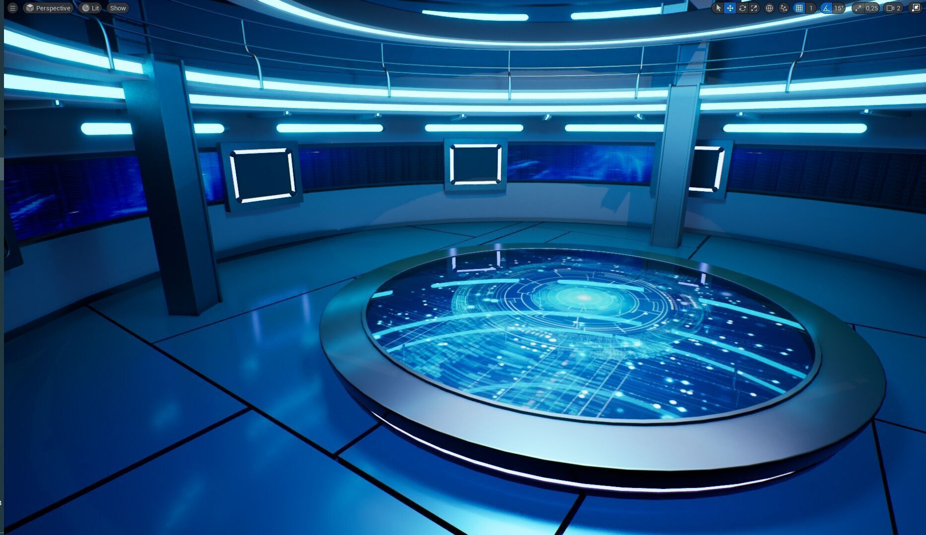 UE5 Virtual Set Low-poly 3D model_12