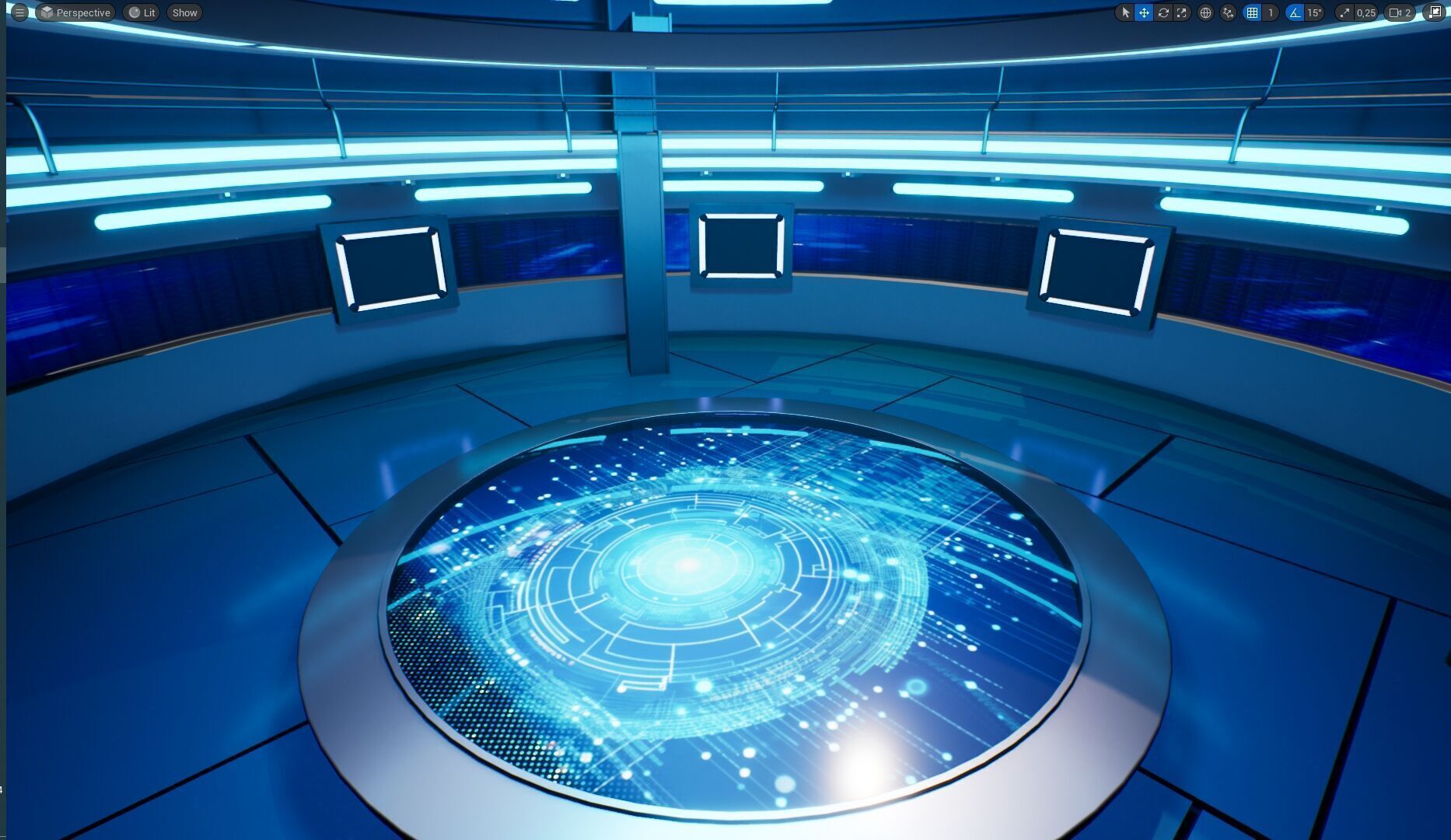 UE5 Virtual Set Low-poly 3D model_9