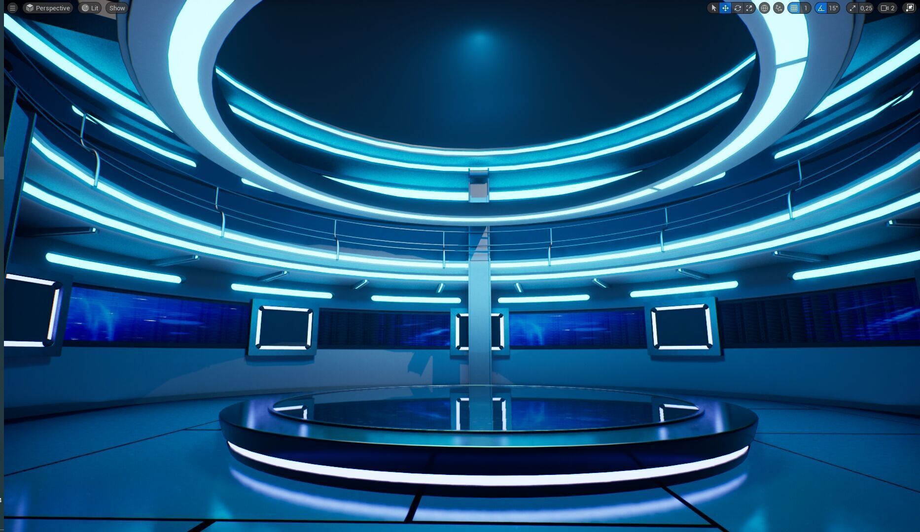 UE5 Virtual Set Low-poly 3D model_13