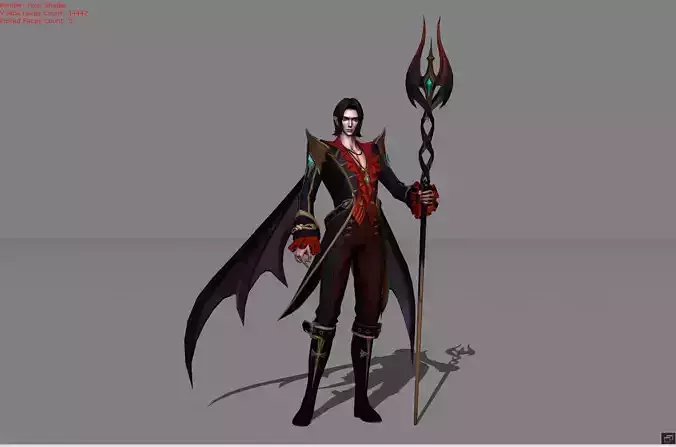 Cecilion Embrace of Night Low-poly 3D model