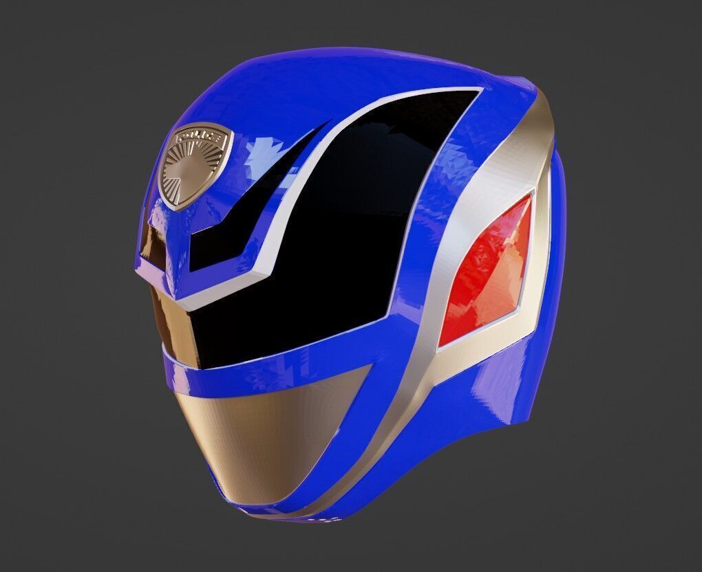 Power Rangers SPD Blue Ranger Deka Blue helmet 3D print model_1