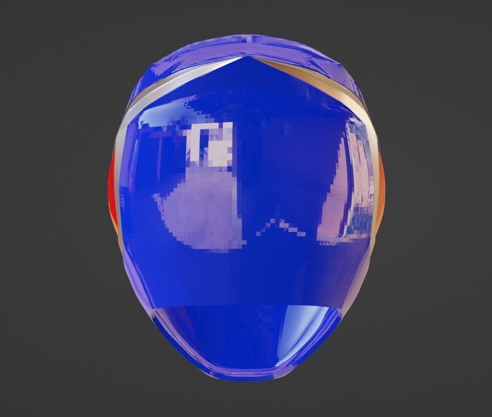Power Rangers SPD Blue Ranger Deka Blue helmet 3D print model_4