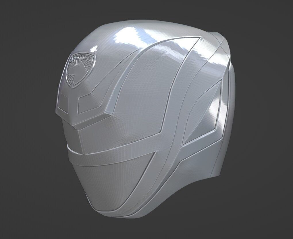 Power Rangers SPD Blue Ranger Deka Blue helmet 3D print model_6