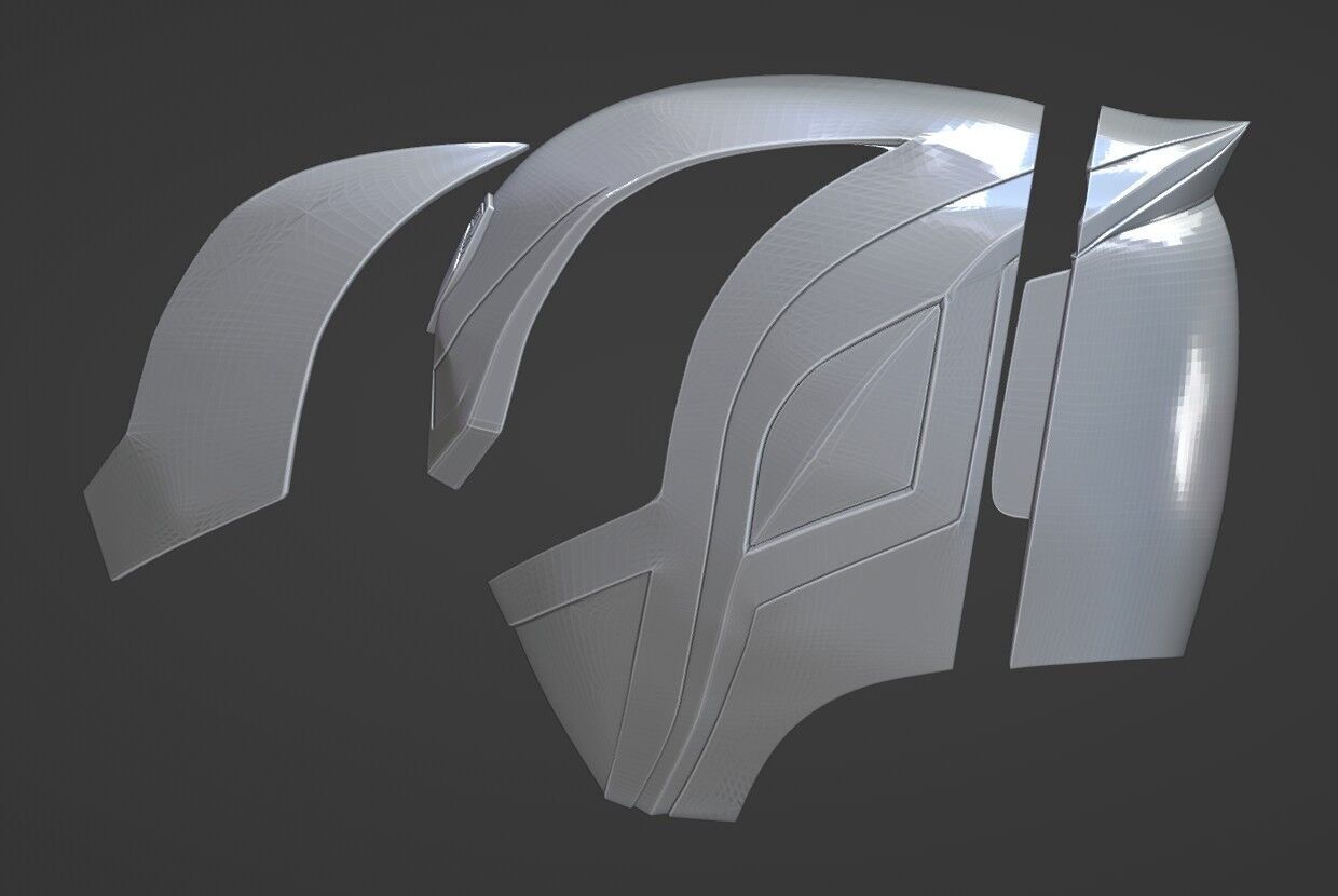 Power Rangers SPD Blue Ranger Deka Blue helmet 3D print model_8