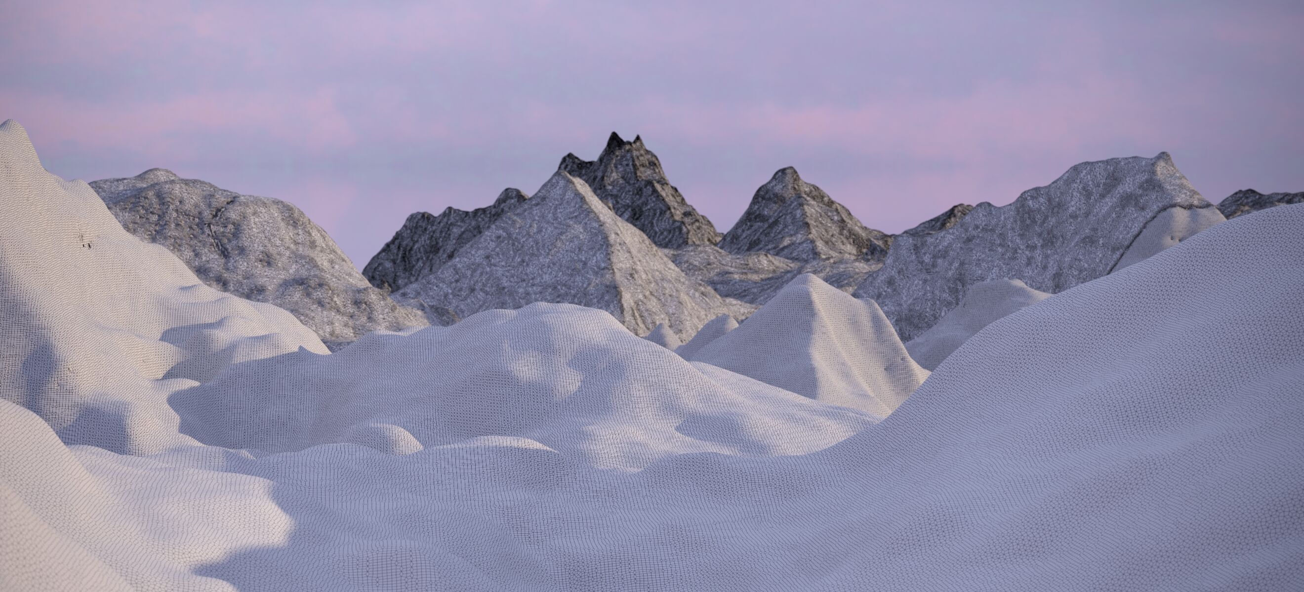 THE ALPS WINTER LANDSCAPE 2024 3D model_16
