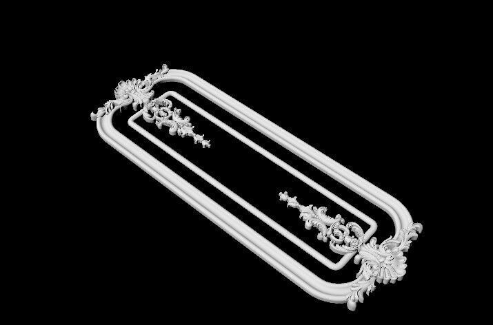 Central decor ornament for furniture 3D model_5