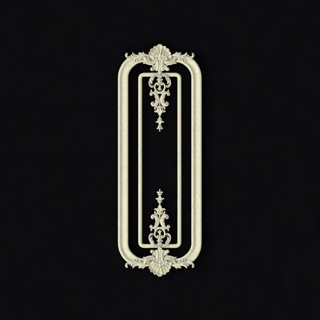 Central decor ornament for furniture 3D model_1