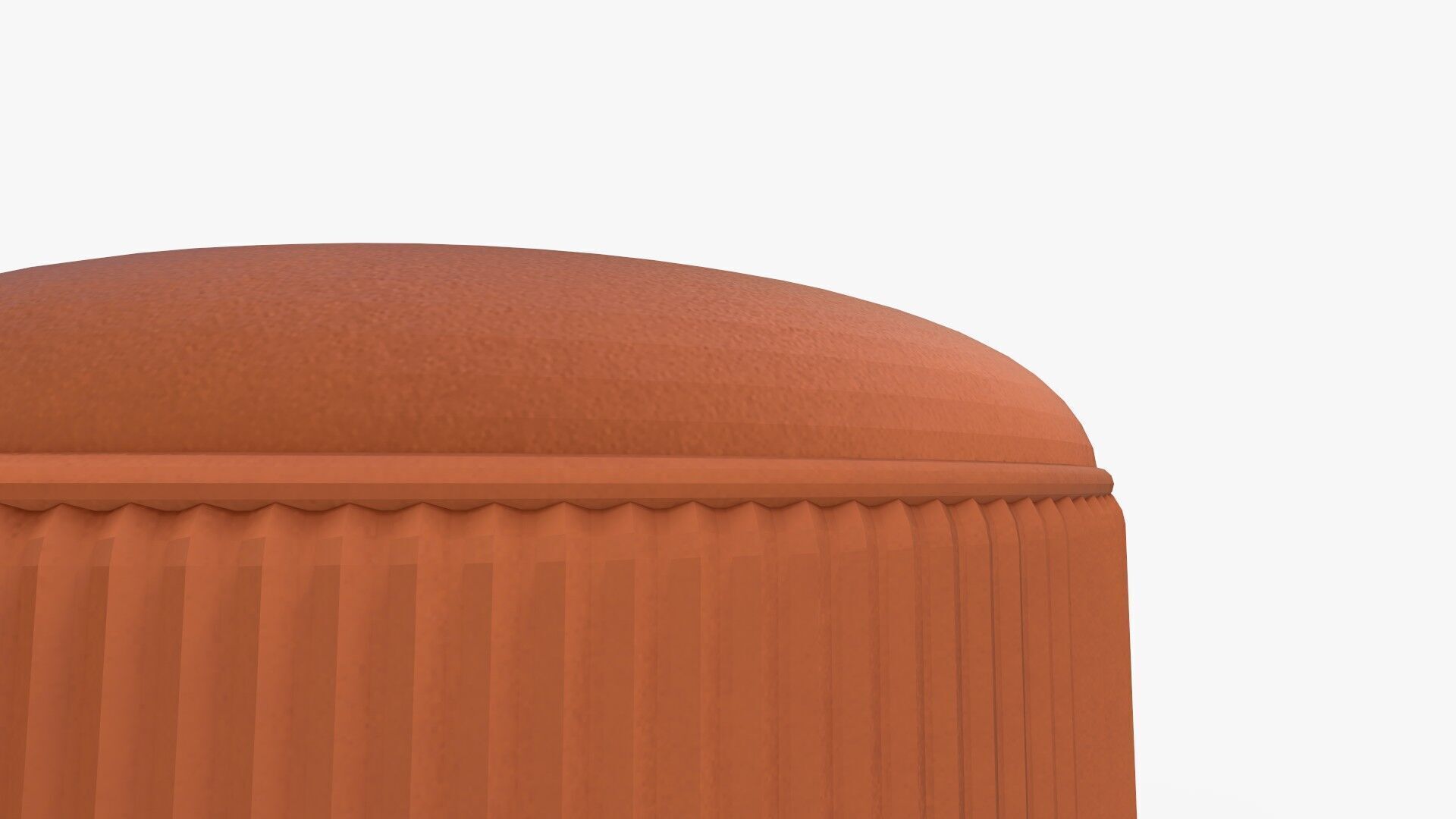 Arend Velvet Round Pouf Ottoman 3D model_7