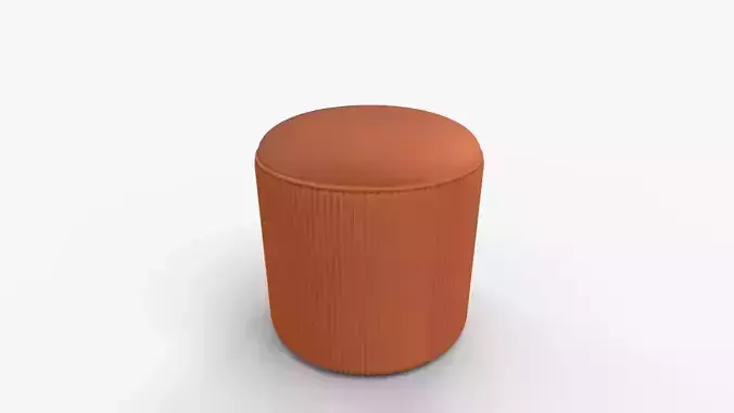 Arend Velvet Round Pouf Ottoman