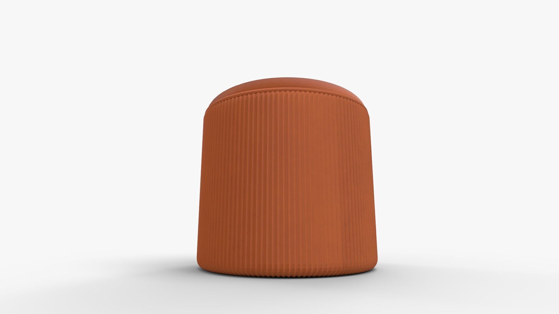 Arend Velvet Round Pouf Ottoman 3D model_2