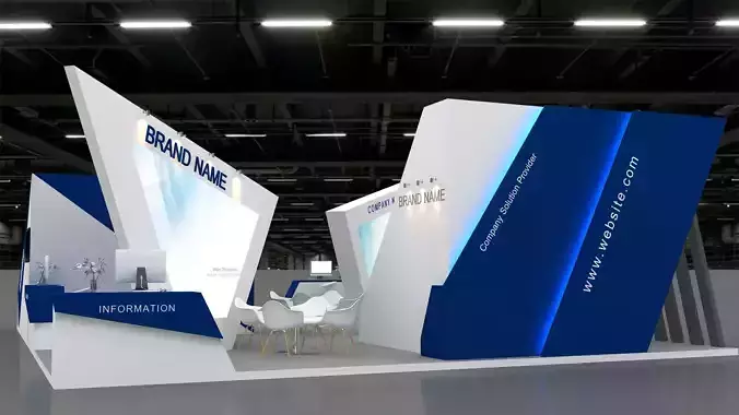 3D Booth Model 3D model