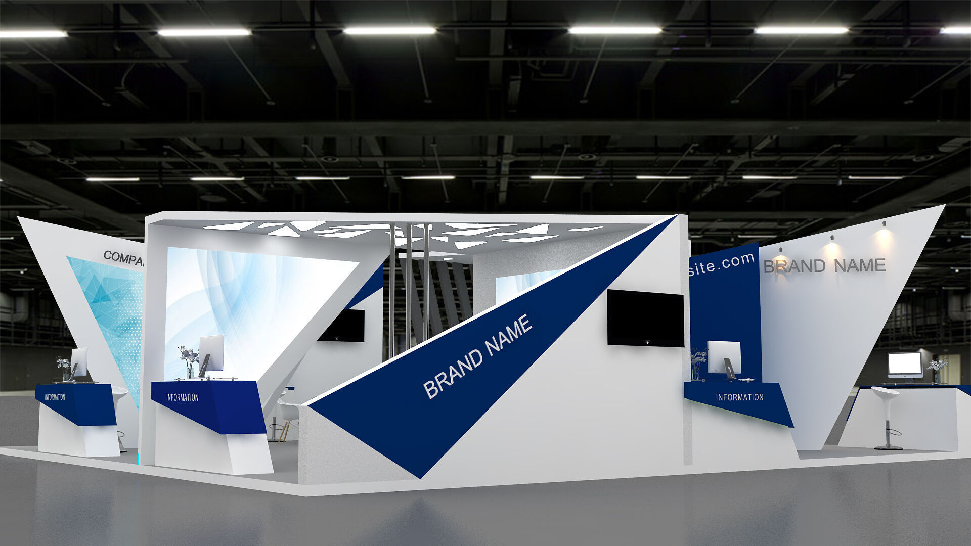 3D Booth Model 3D model_2