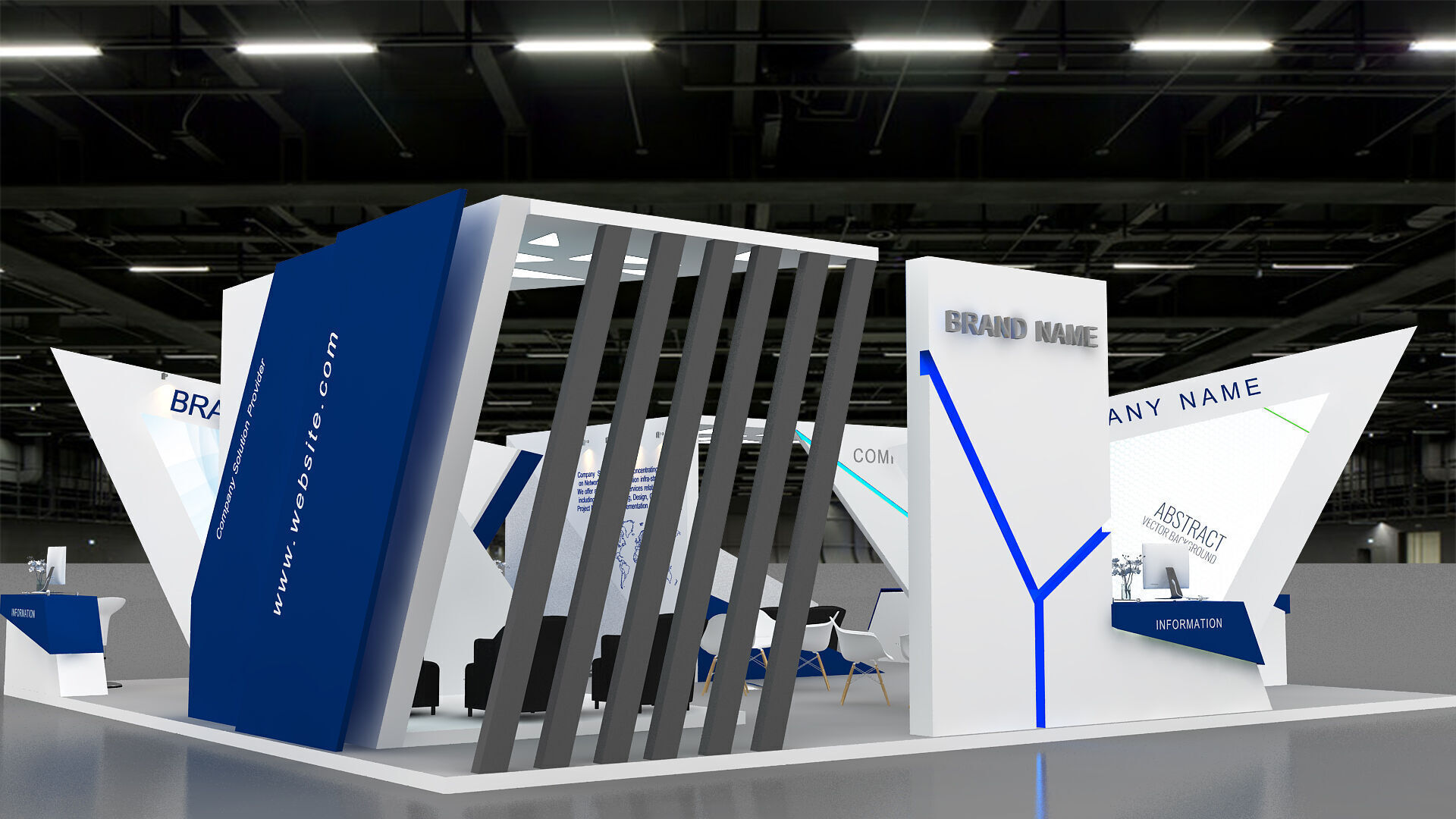 3D Booth Model 3D model_5