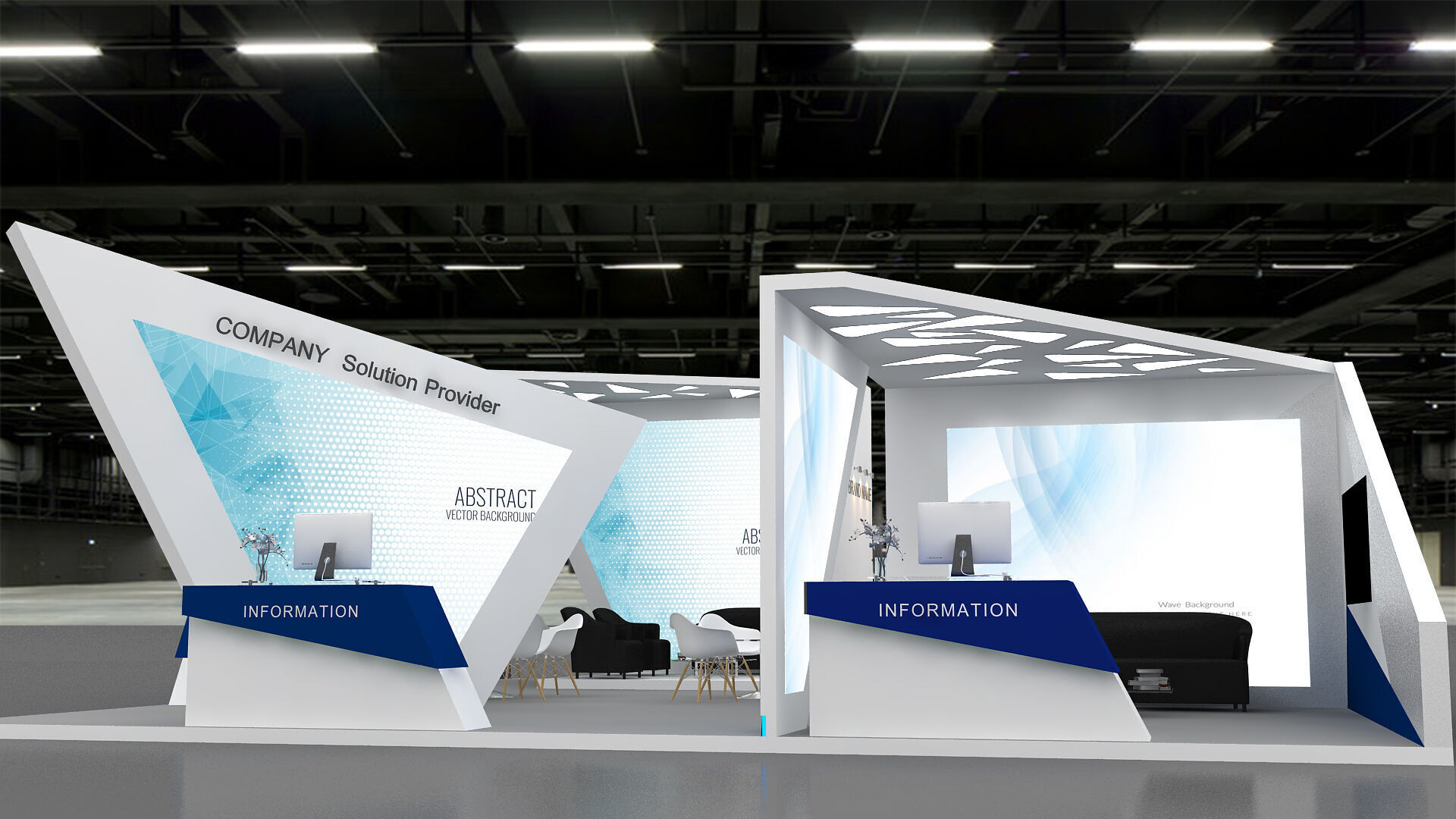 3D Booth Model 3D model_3