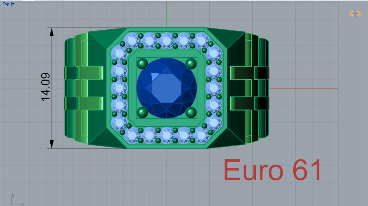 Luxury man Rolex design diamond ring model ror0010 3D print model_9