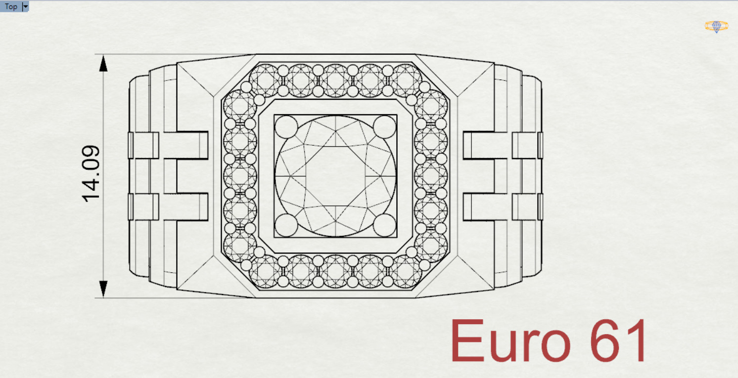 Luxury man Rolex design diamond ring model ror0010 3D print model_21