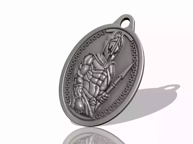 warrior man Ancient Pendant Necklaces for Men 3D print model